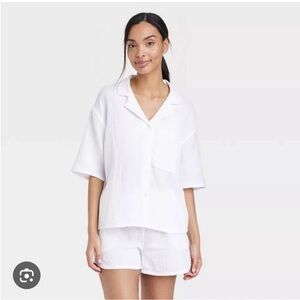 Stars Above White Gauze Set – Lounge, Sleep, or Beachwear (NWT)